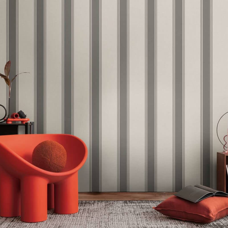 Wide Linear Stripe Wallpaper