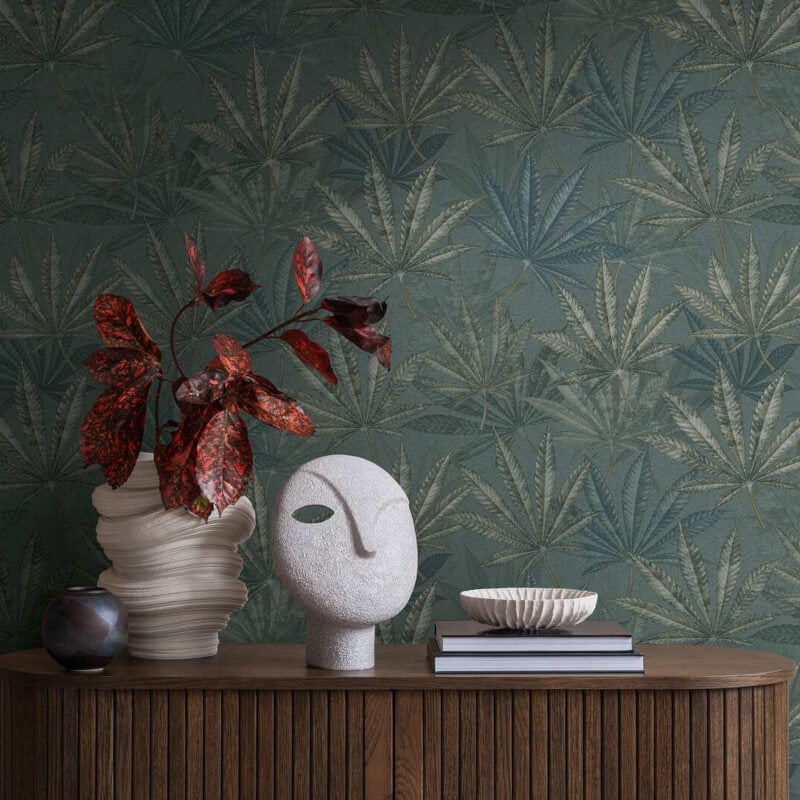 Layered Palm Leaves Wallpaper