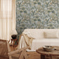 400013 - Zanzibar Vasari Wallpaper - Chalky Blue - Rasch