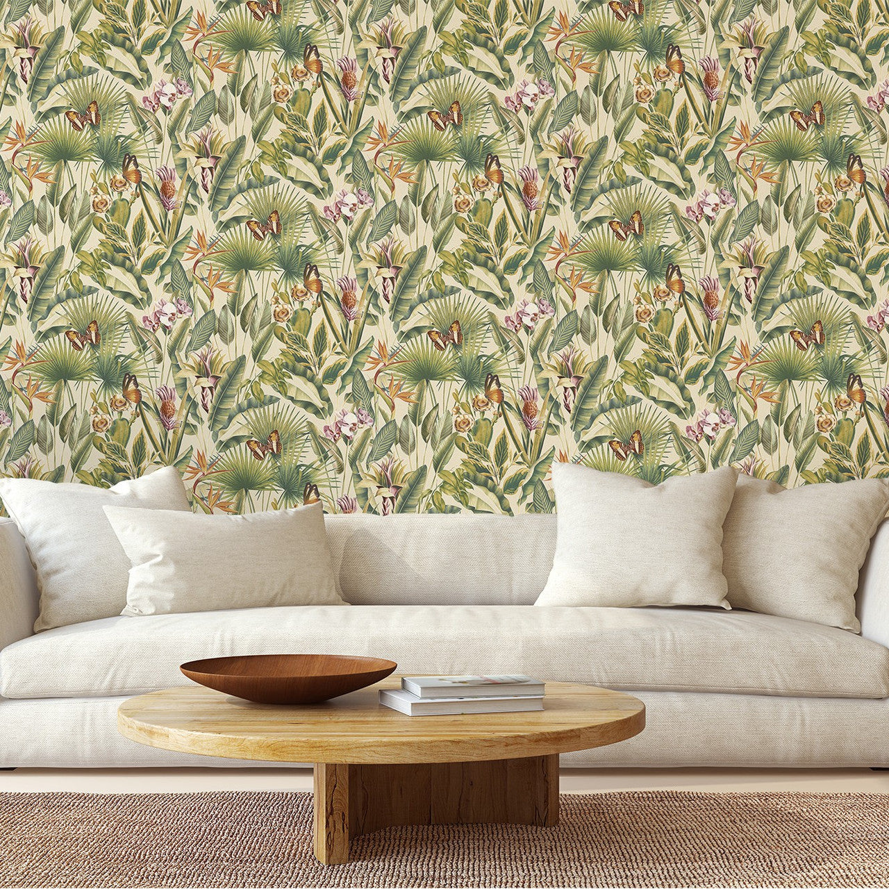 400020 - Zanzibar Vasari Wallpaper - Cream - Rasch