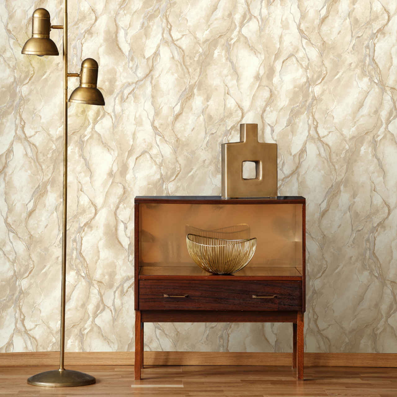 400112 - Pandora Vasari Wallpaper - Gold - Rasch