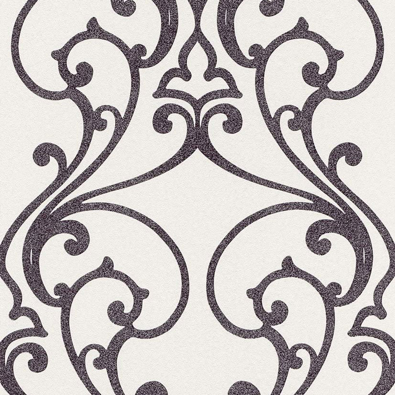 404609 - Glamour White and Silver Wallpaper - White and Silver - Rasch