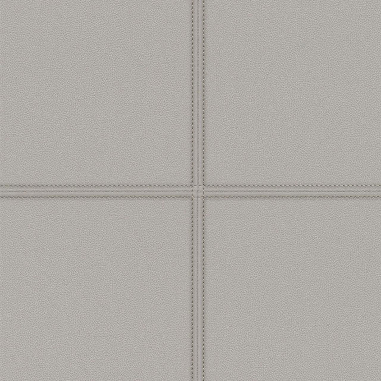 419009 - Faux Leather Tile Panel Club Wallpaper - Grey - Rasch