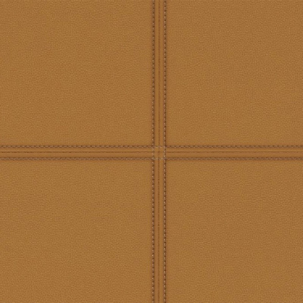 419016 - Faux Leather Tile Panel Club Wallpaper - Tan - Rasch