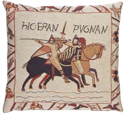 Bayeux Cavaliers Tapestry Cushion with Feather Filler 