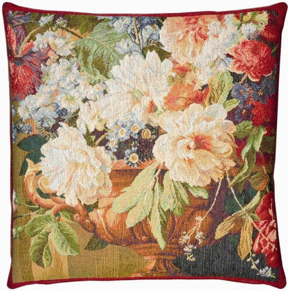 Grand Bouquet Tapestry Cushion with Feather Filler 