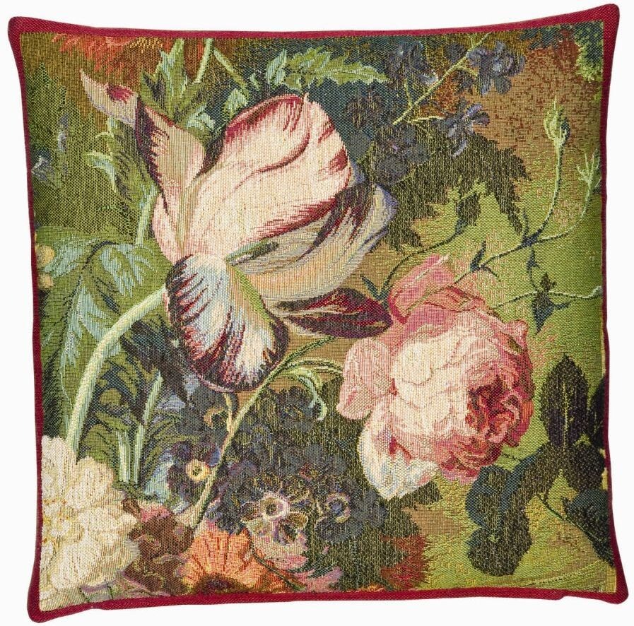 Tulip Tapestry Cushion with Feather Filler 