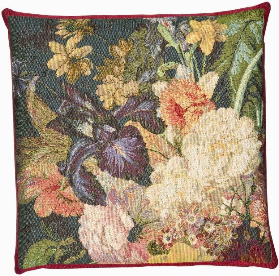 Iris Tapestry Cushion with Feather Filler 