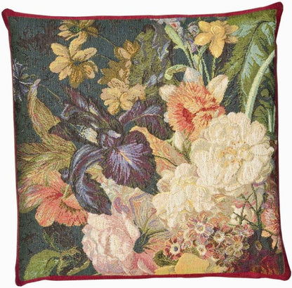 Iris Tapestry Cushion with Feather Filler 