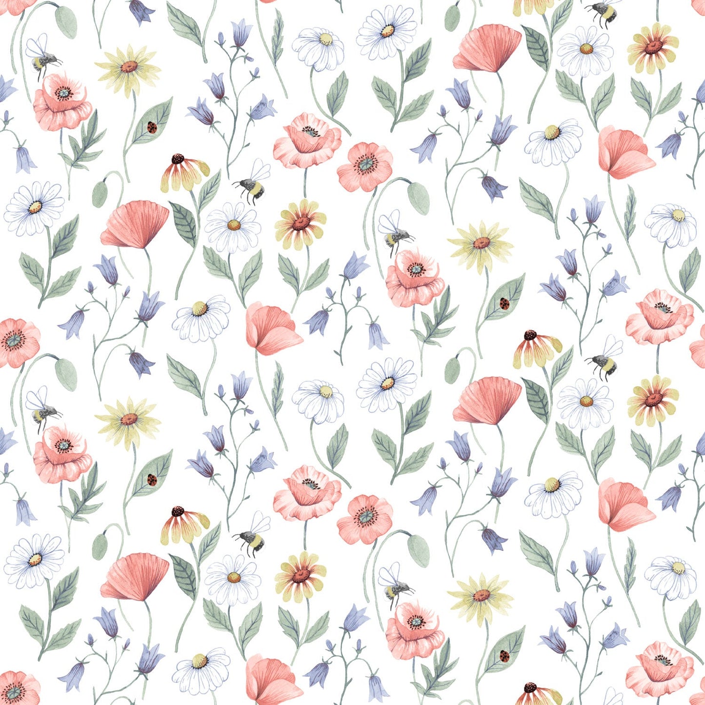 43102 - Blaklocka Wallpaper - Blue & Pink - Midbec