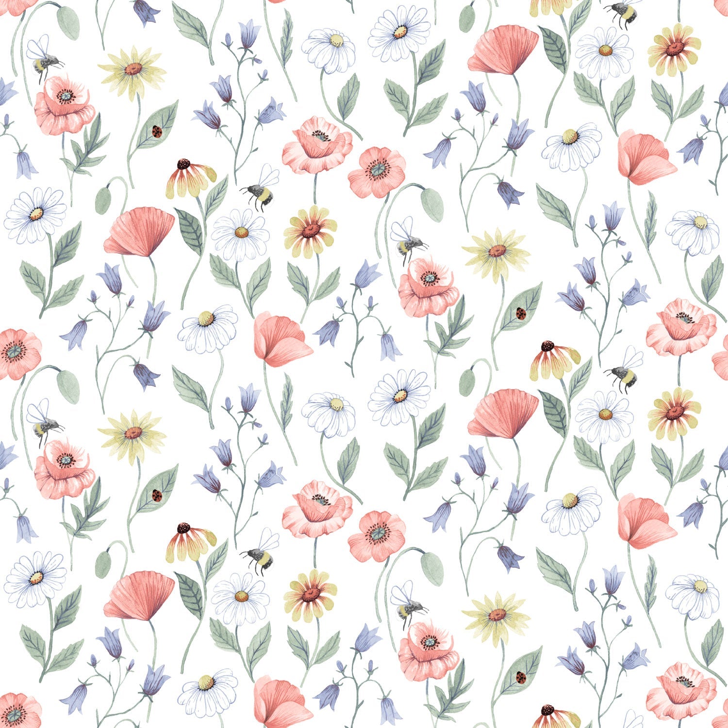 43102 - Blaklocka Wallpaper - Blue & Pink - Midbec