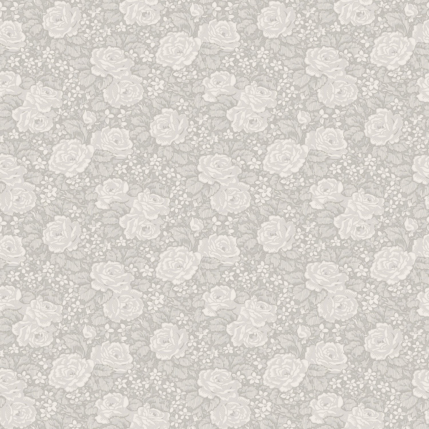 43105 - Rosengang Wallpaper - Neutral Gray - Midbec