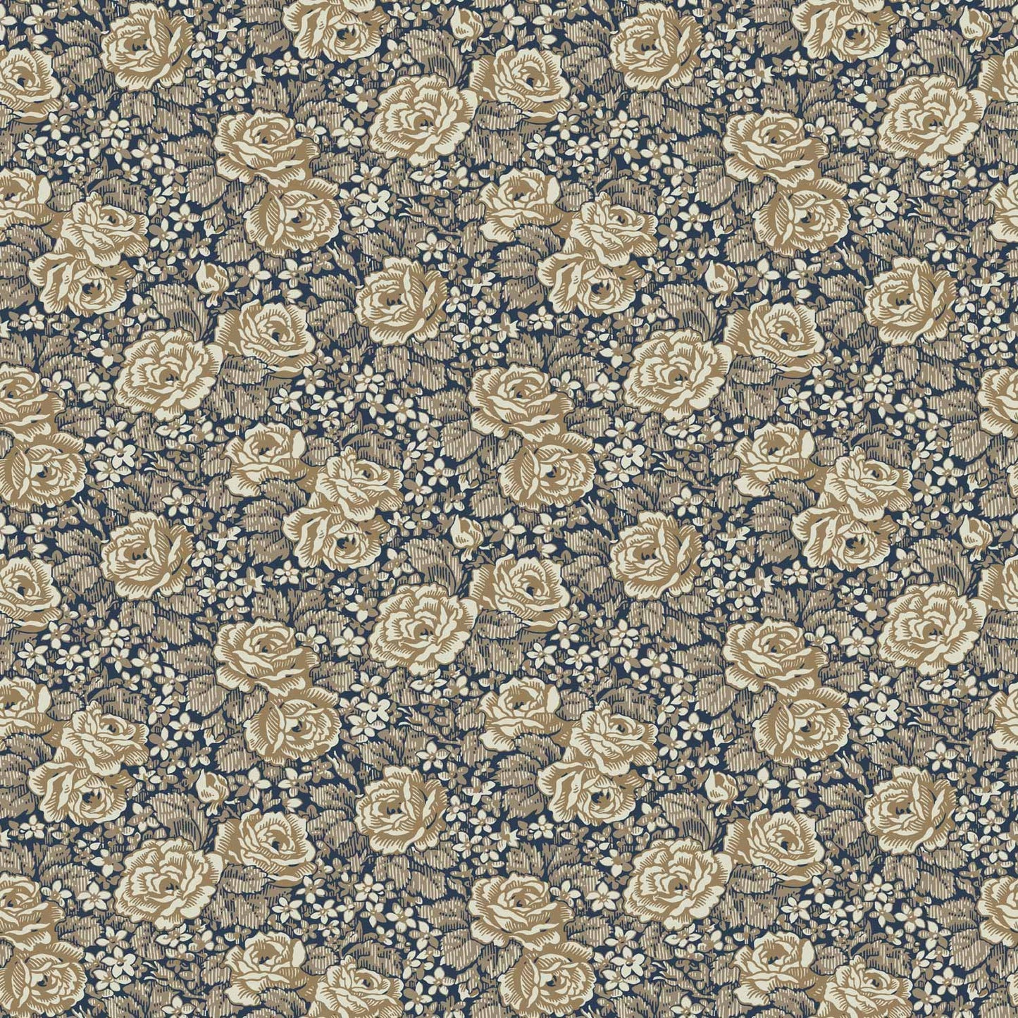 43107 - Rosengang Wallpaper - Blue - Midbec