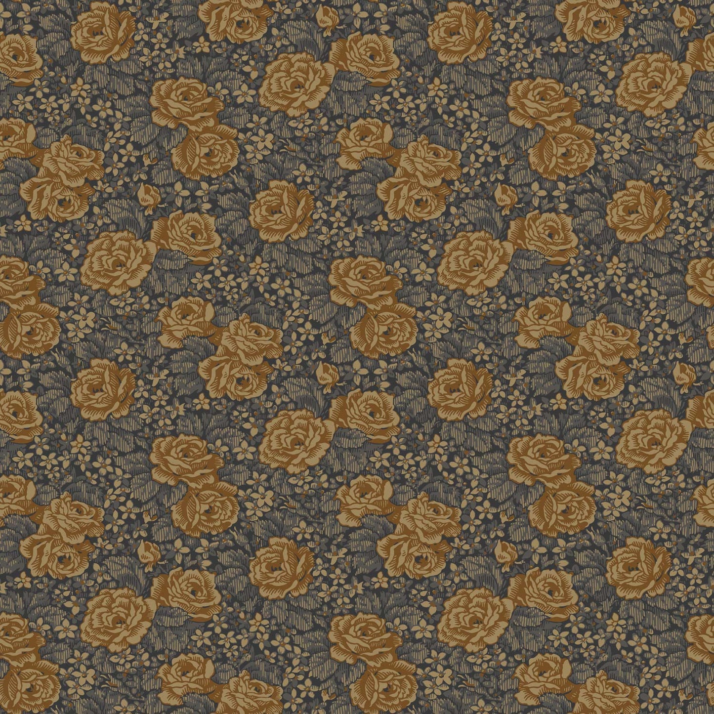 43109 - Rosengang Wallpaper - Rust/Brown - Midbec