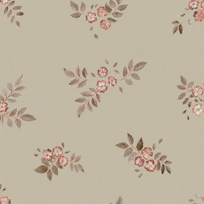 43113 - Nyponros Wallpaper - Soft Gray/Green - Midbec