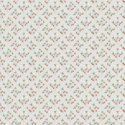 43123 - Jordgubbar Wallpaper - Greige - Midbec
