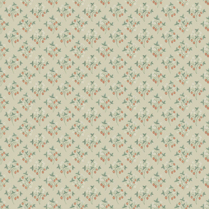 43124 - Jordgubbar Wallpaper - Beige - Midbec