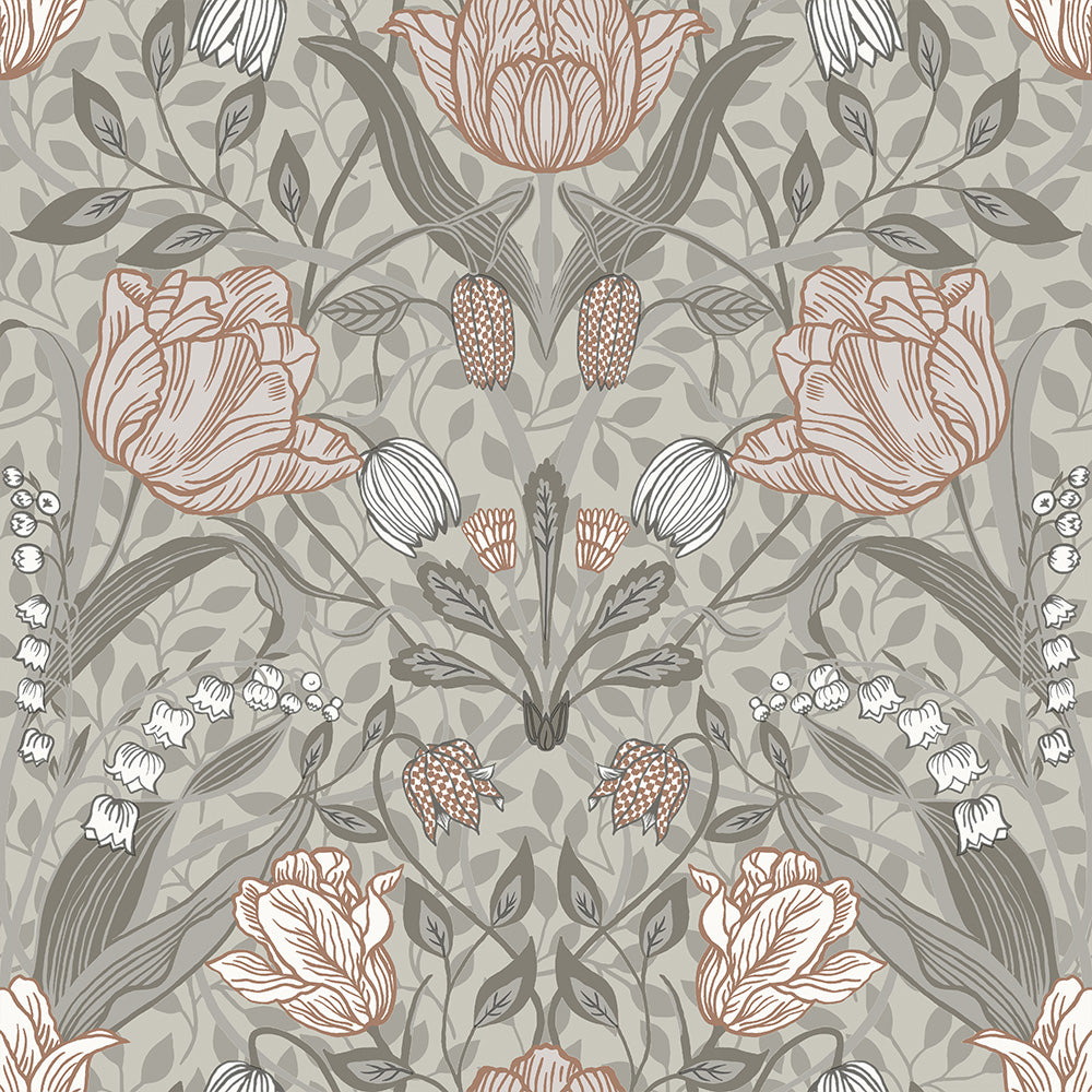 44105 - Filippa Wallpaper - Greige - Midbec