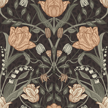 44107 - Filippa Wallpaper - Black - Midbec