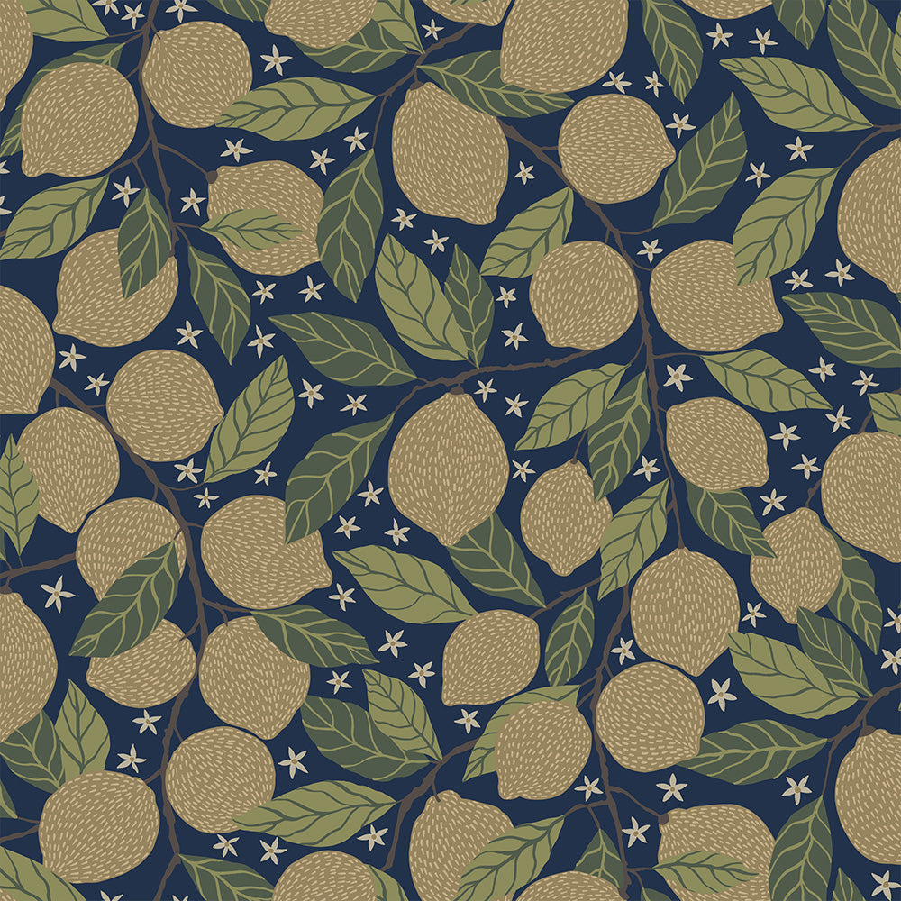44118 - Lemona Wallpaper - Blue - Midbec