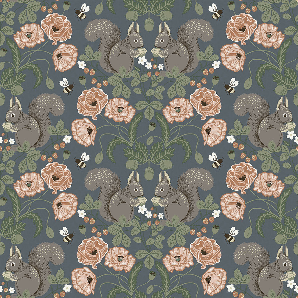 44122 - Kurre Wallpaper - Dark Blue - Midbec