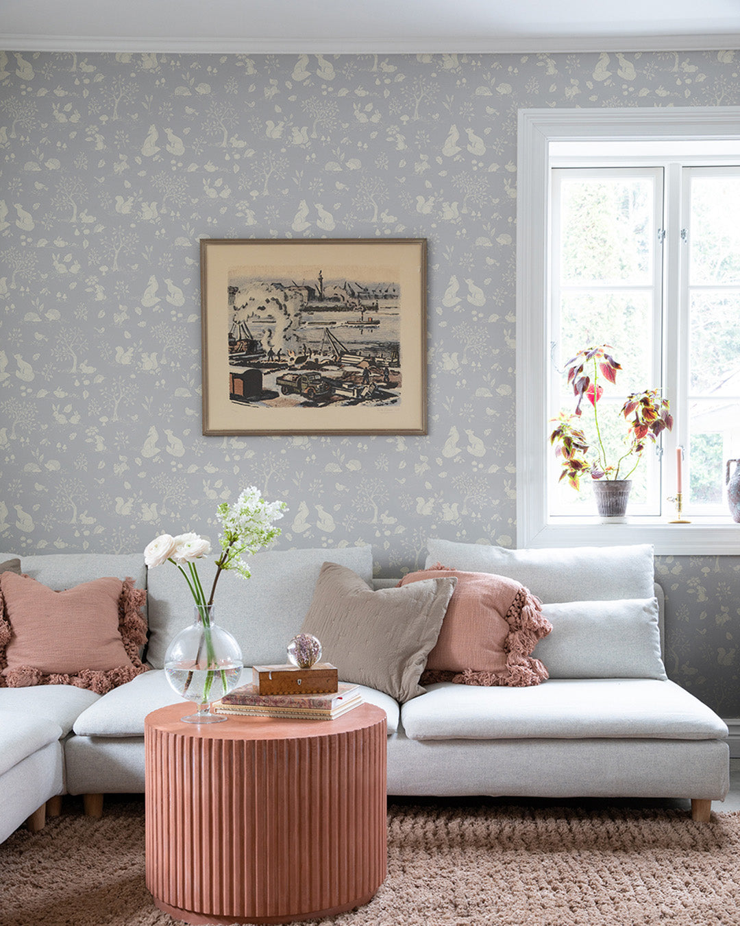 44128 - Ivar Wallpaper - Light Blue - Midbec