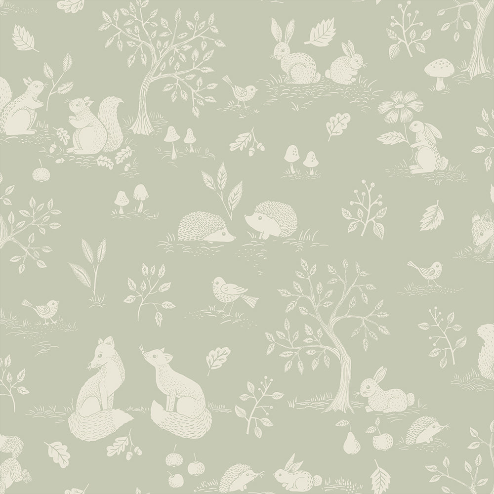 44130 - Ivar Wallpaper - Pale Green - Midbec