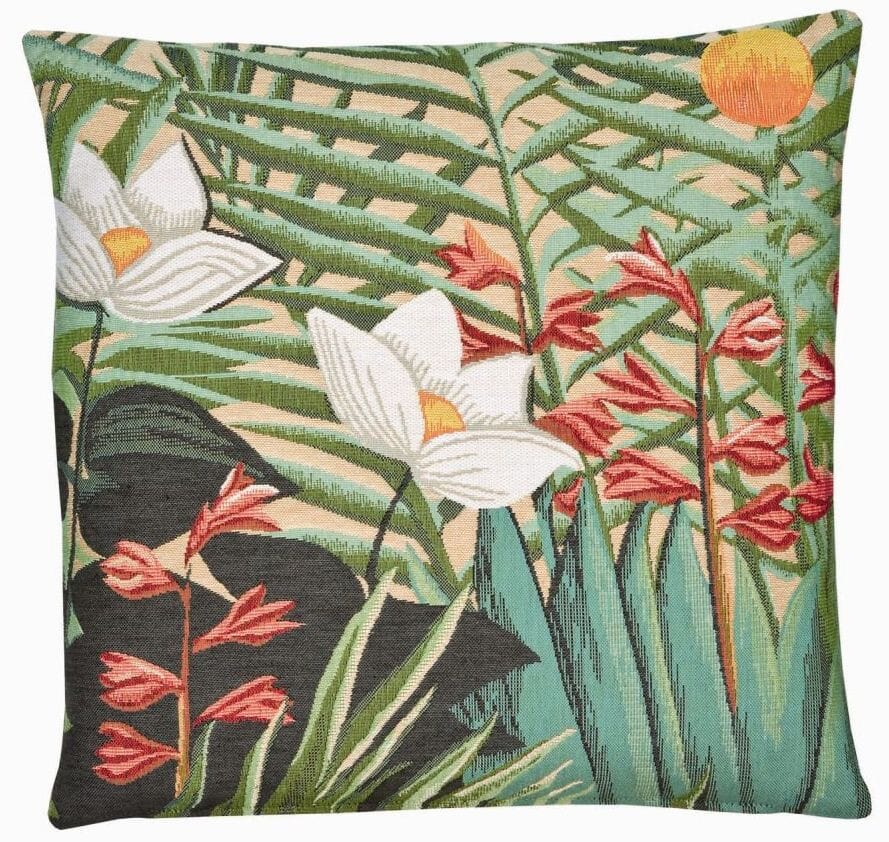 Tropical Forest II Tapestry Cushion with Feather Filler 