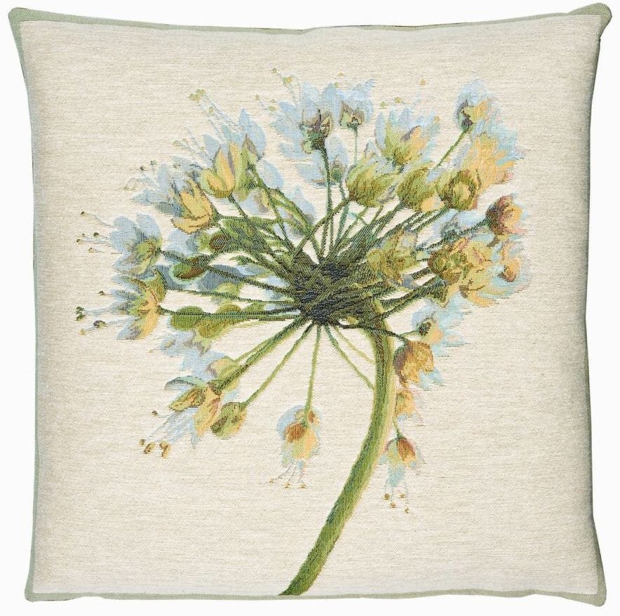 Agapanthus Blue Tapestry Cushion with Feather Filler 