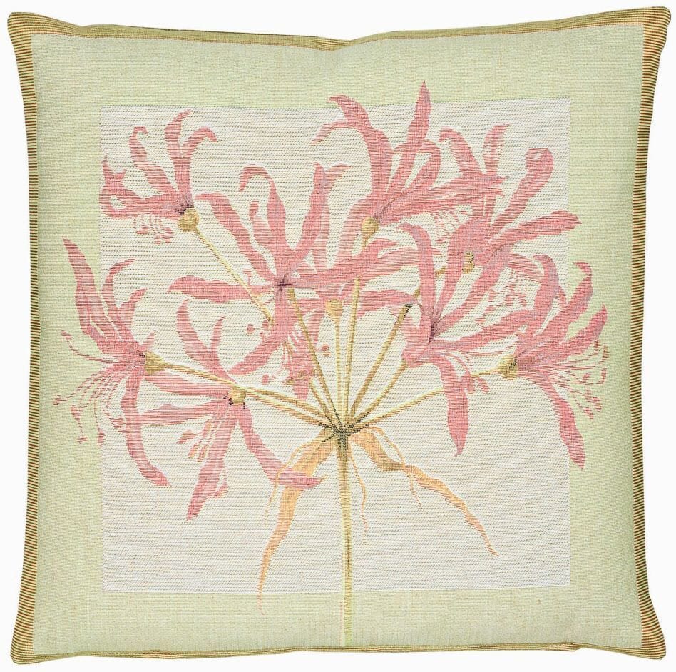 Agapanthus Pink Tapestry Cushion with Feather Filler 