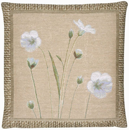 Flax III Tapestry Cushion with Feather Filler 