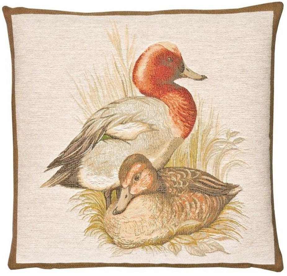 Ducks Tapestry Cushion with Feather Filler 