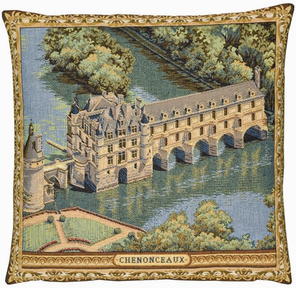 Château Chenonceaux Tapestry Cushion with Feather Filler 
