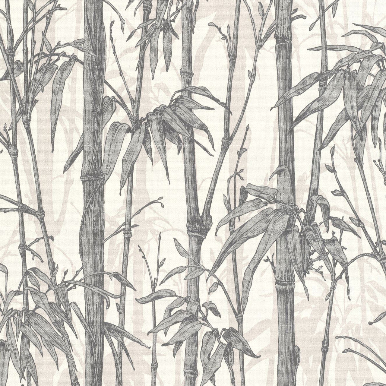 484830 - Florentine III Bamboo Wallpaper - Grey - Rasch