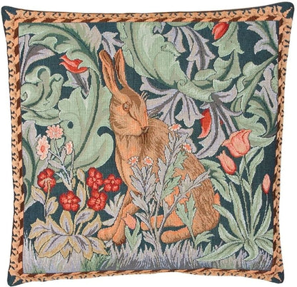 Morris Hare Right Tapestry Cushion with Feather Filler 