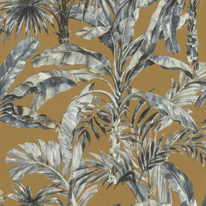 485264 - Florentine Jungle Leaves Wallpaper - Grey/Brown - Rasch