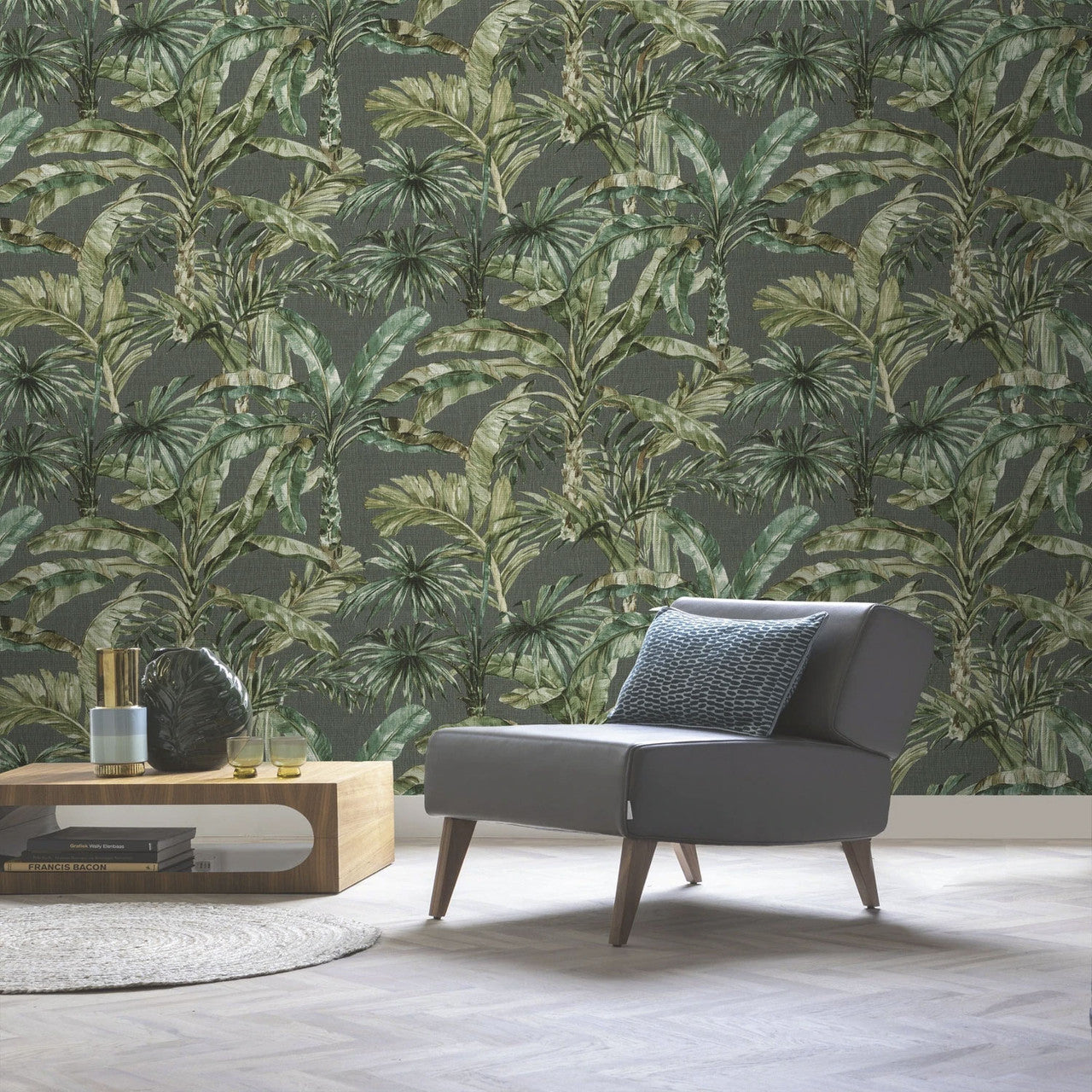 485271 - Florentine Jungle Leaves Wallpaper - Green - Rasch
