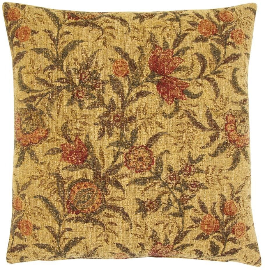Morris Pomegranate Tapestry Cushion with Feather Filler 