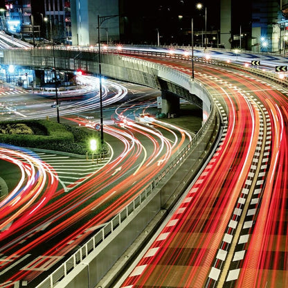 Wall-art Urban Lightstripes Wall Mural