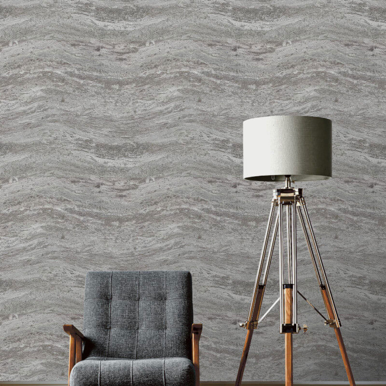 519235 - Onyx Avant-Garde Wallpaper - Silver & Grey - Rasch