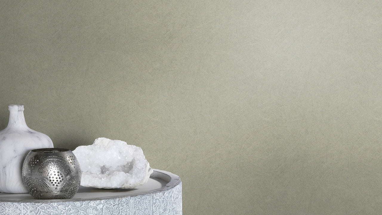 520279 - Concrete Emporium III Wallpaper - Green Gold - Rasch