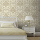 526202 - Bellini Vasari Damask Wallpaper  - Gold & Cream - Rasch