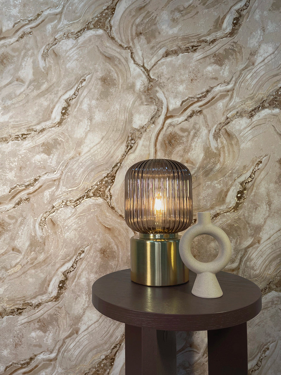 529456 - Vasari Marble Wallpaper - Taupe - Rasch