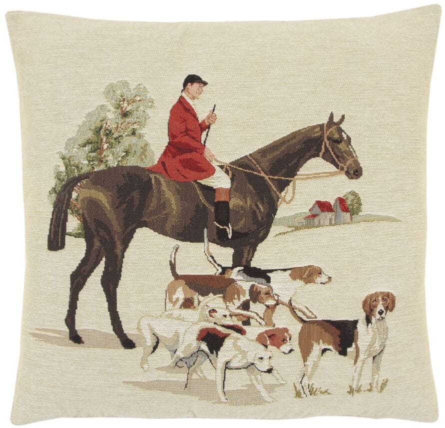 Hunting II Tapestry Cushion with Feather Filler 