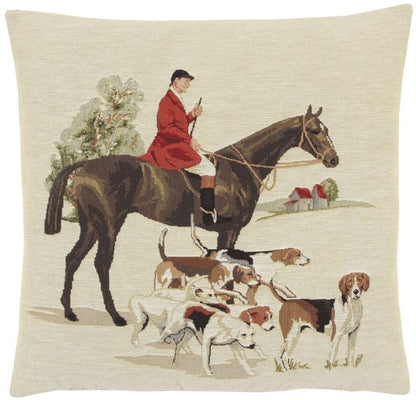Hunting II Tapestry Cushion with Feather Filler 