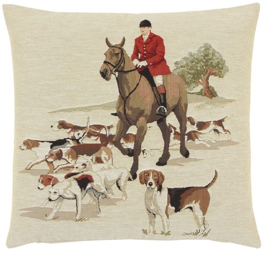 Hunting III Tapestry Cushion with Feather Filler 