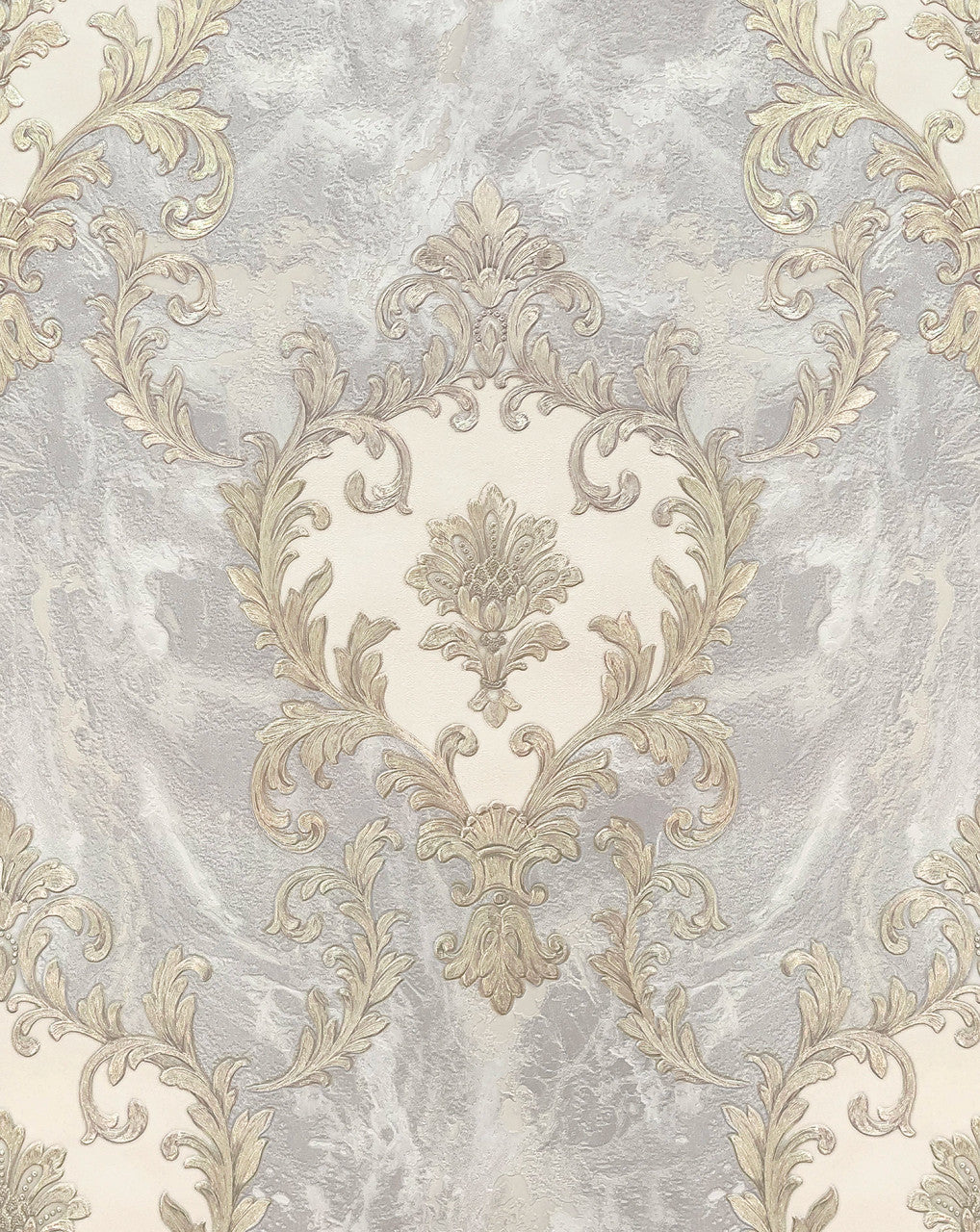 534351 - Sienna Damask Wallpaper - Grey - Rasch