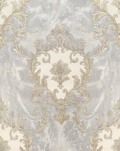 534351 - Sienna Damask Wallpaper - Grey - Rasch