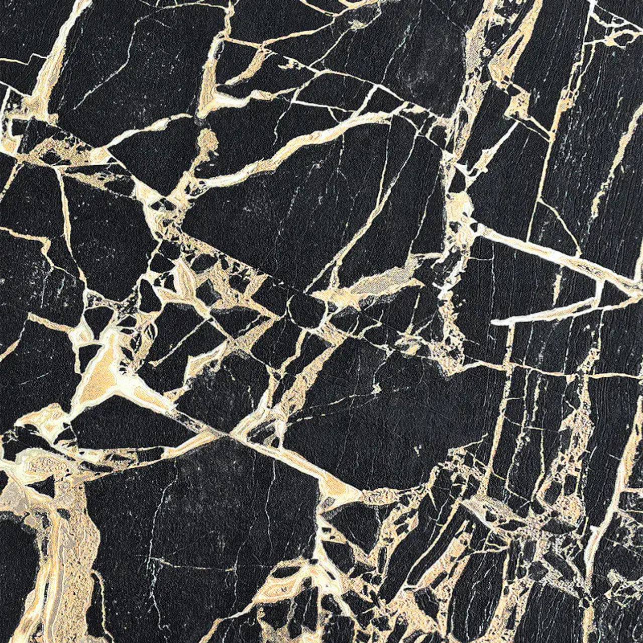 538113 - Enzo Marble Wallpaper - Black Gold - Rasch