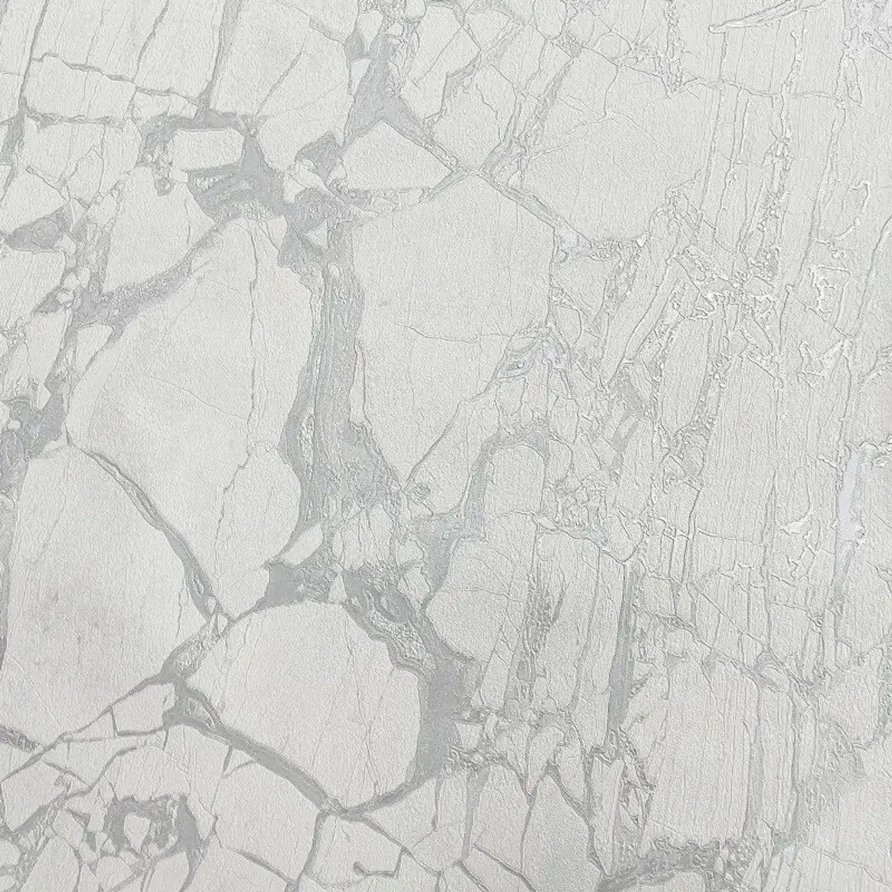 538144 - Enzo Marble Wallpaper - White Silver - Rasch